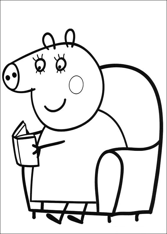 Plansa de colorat cu Peppa Pig 14 6